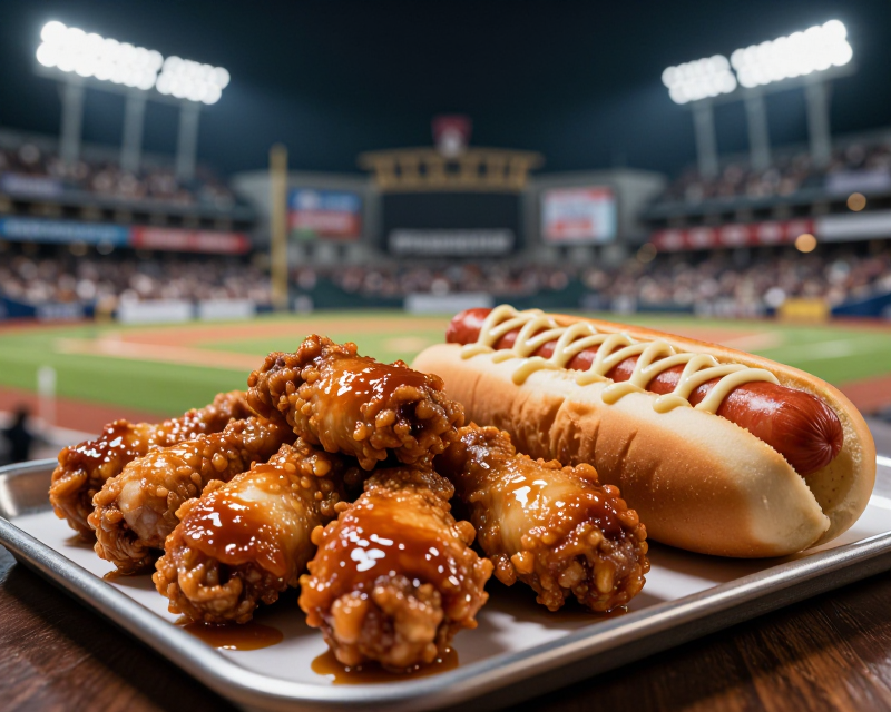 Baseball Stadium Food Close-up
