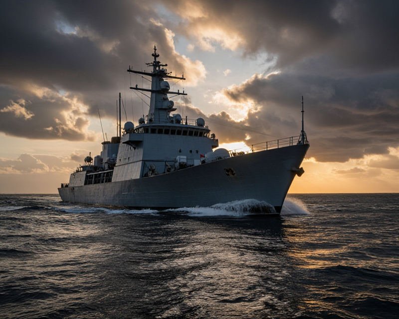 Naval Vessel in Hormuz Strait