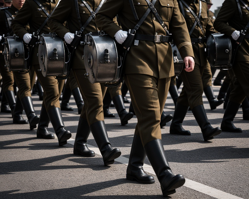Cinematic Military Parade Atmosphere