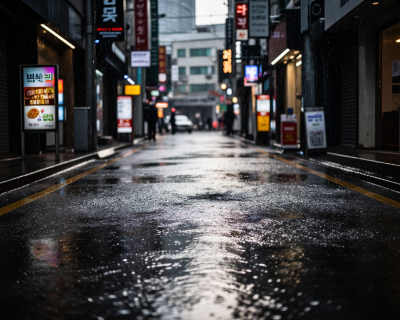 Rainy Urban Seoul